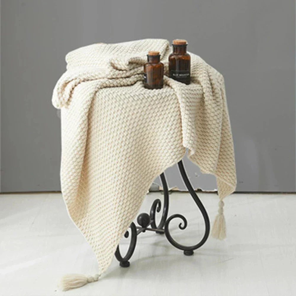 Cozy Scandinavian Wool Throw Blanket