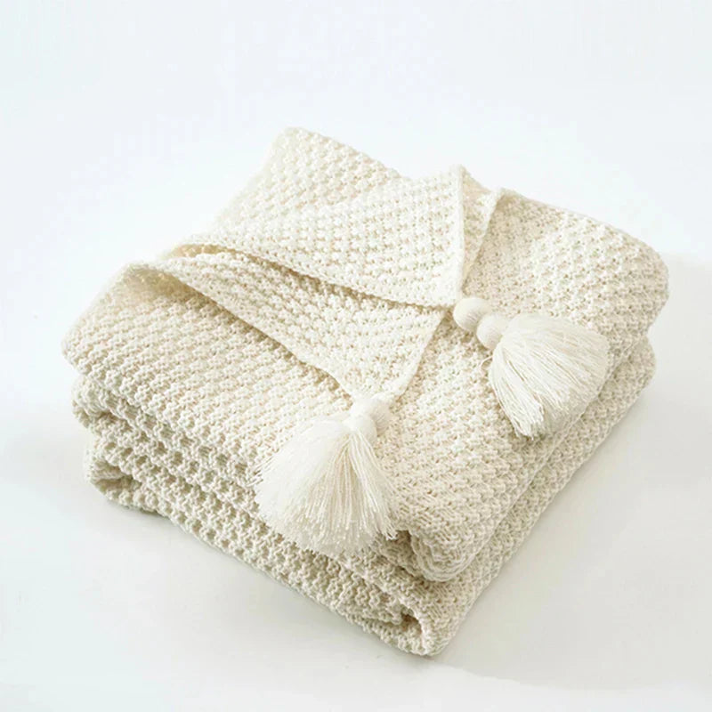 Cozy Scandinavian Wool Throw Blanket