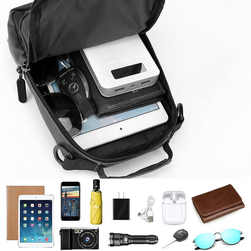 Waterproof Crossbody Purse with USB Charging & Multiple Pockets