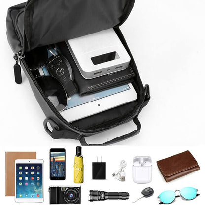 Waterproof Crossbody Purse with USB Charging & Multiple Pockets
