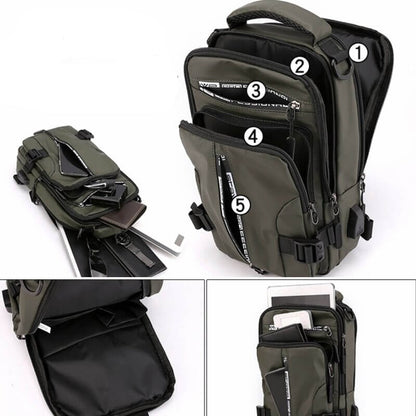 Waterproof Crossbody Purse with USB Charging & Multiple Pockets