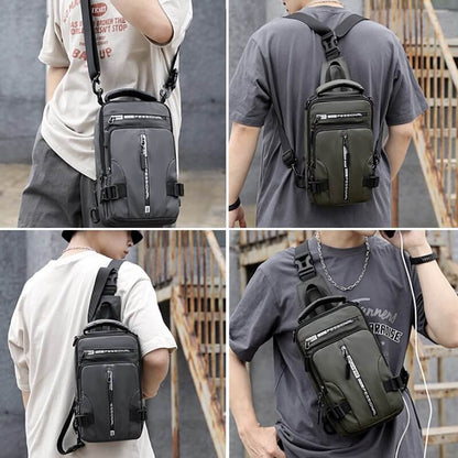 Waterproof Crossbody Purse with USB Charging & Multiple Pockets
