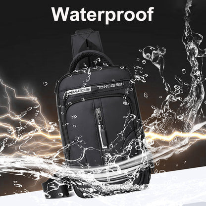 Waterproof Crossbody Purse with USB Charging & Multiple Pockets