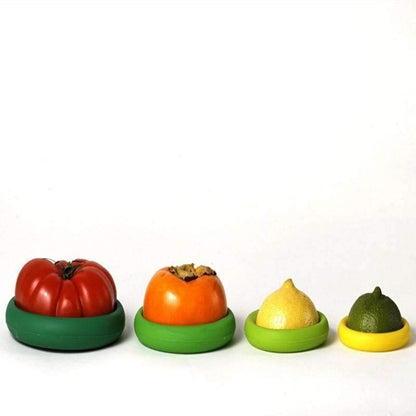 4pcs Silicone Food Savers for Fresh Cut Fruits Vegetables - Yeezlab