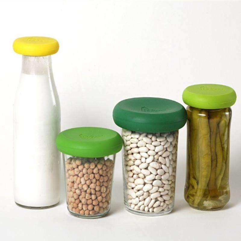 4pcs Silicone Food Savers for Fresh Cut Fruits Vegetables