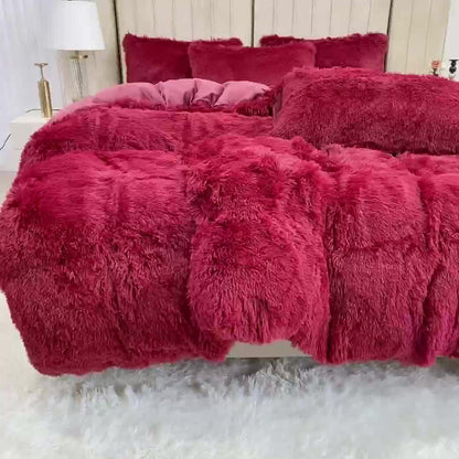 Cozy Fleece Duvet Cover Set with Zipper