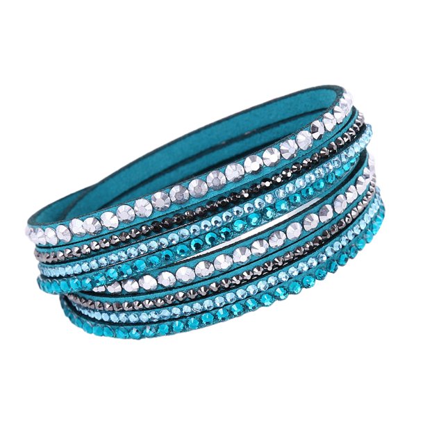 Sparkling Women's Rhinestone Layered Bracelet Jewelry