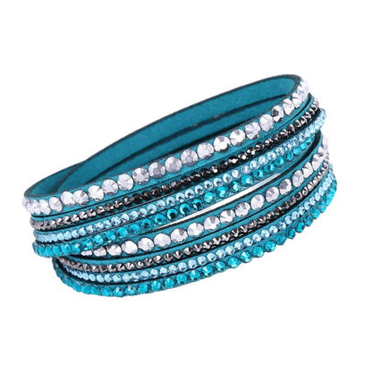 Sparkling Women's Rhinestone Layered Bracelet Jewelry