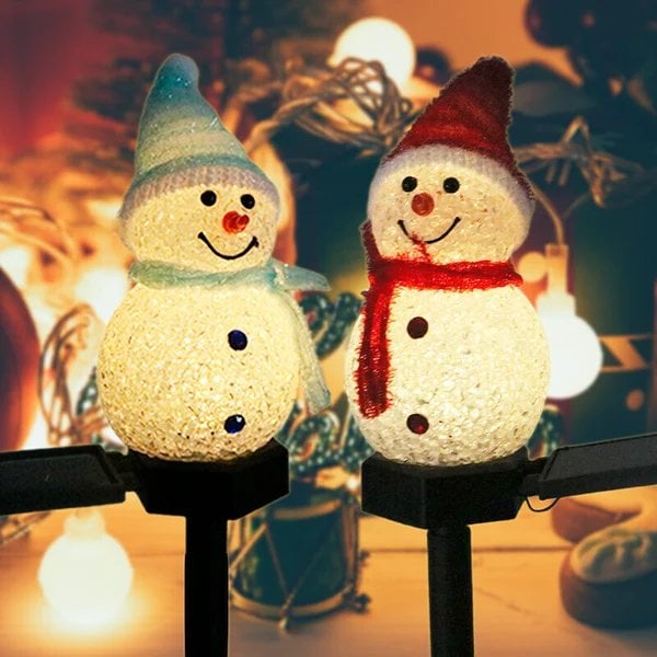 Solar Powered LED Snowman Lamp - Yeezlab