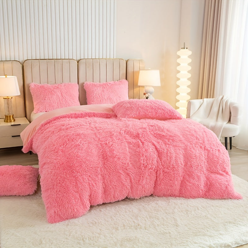 Cozy Fleece Duvet Cover Set with Zipper