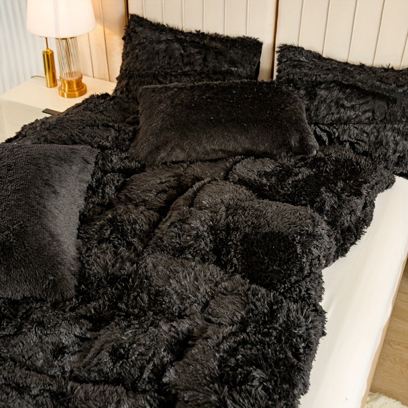 Cozy Fleece Duvet Cover Set with Zipper