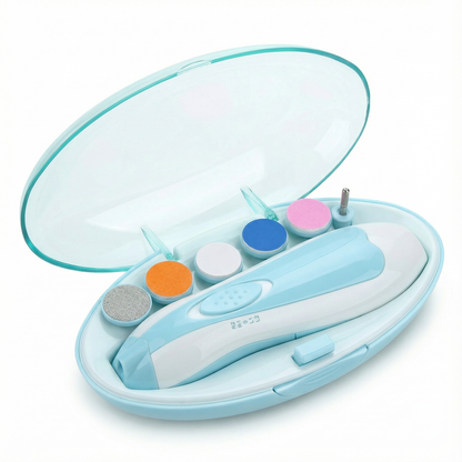 Gentle baby nail trimmer with 6 grinding heads