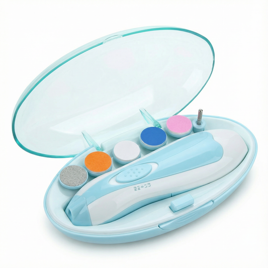 Gentle baby nail trimmer with 6 grinding heads