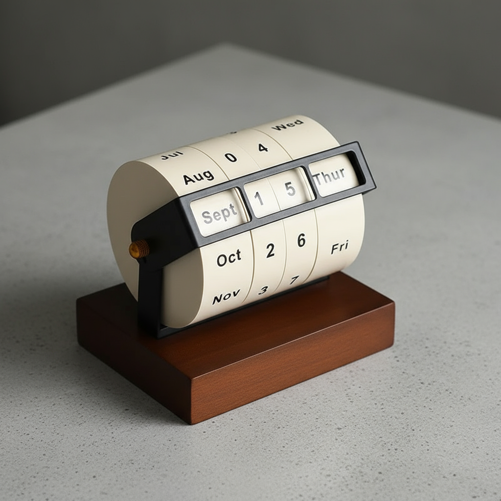 Classic Wood Office Desk Calendar