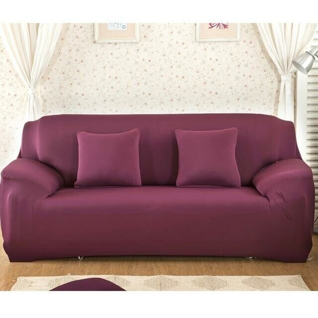 Fits Most Sofas Stretchy Slipcover - Solid Colors
