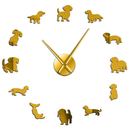 Fun Dog Shaped Wall Clock
