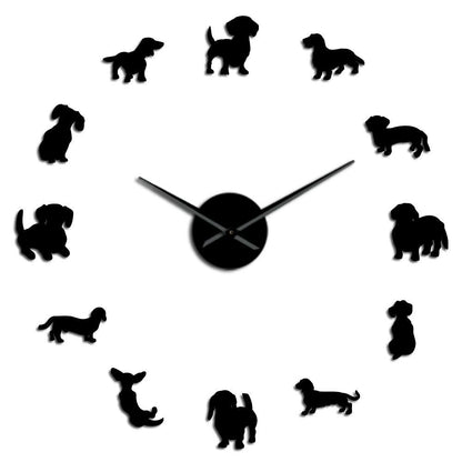 Fun Dog Shaped Wall Clock