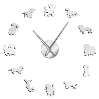 Fun Dog Shaped Wall Clock