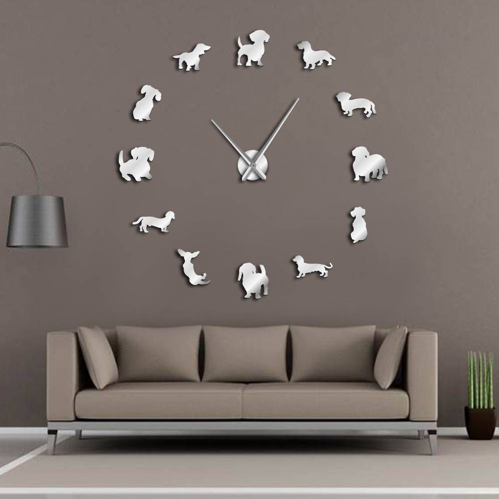 Fun Dog Shaped Wall Clock - Yeezlab