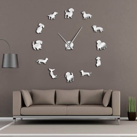 Fun Dog Shaped Wall Clock - Yeezlab