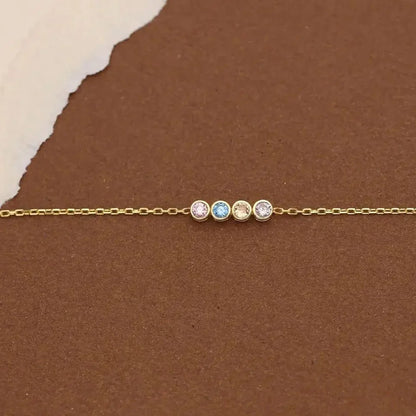 Delicate Gemstone Chain Bracelet