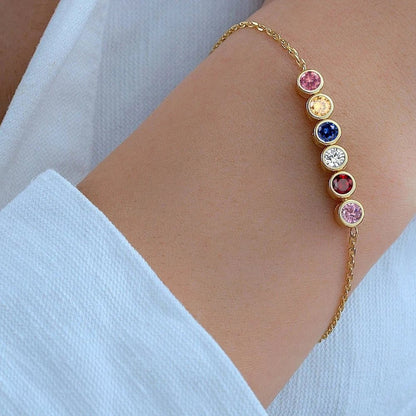 Delicate Gemstone Chain Bracelet