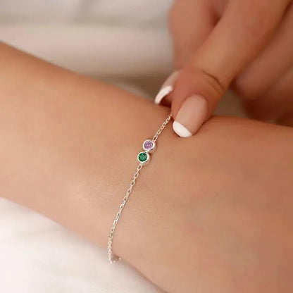 Delicate Gemstone Chain Bracelet