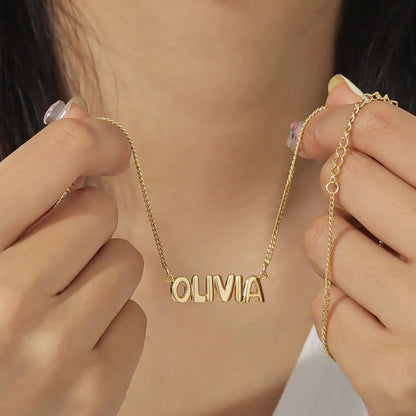 Delicate Script Name Pendant Necklace