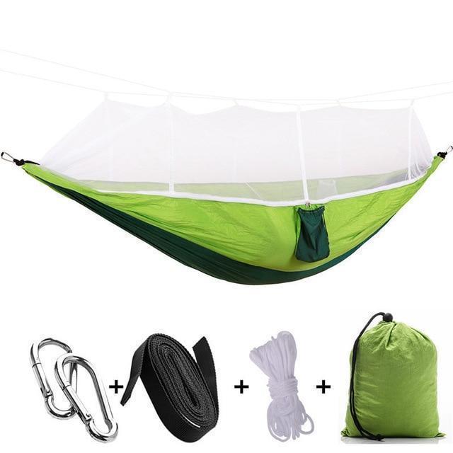 Compact Travel Hammock with Bug Net