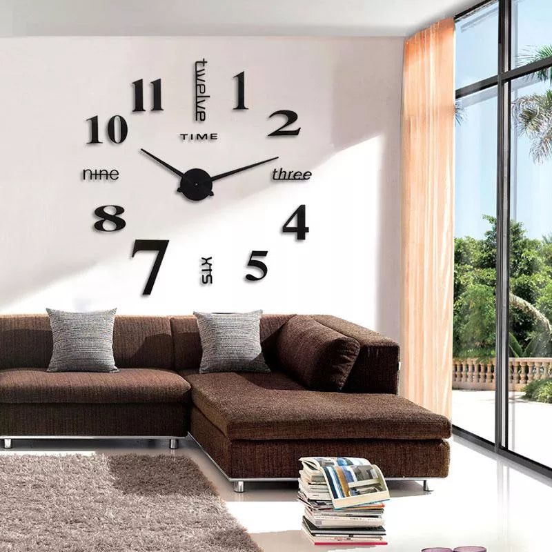 Stylish 3D Wall Clock for Home Decor - Yeezlab