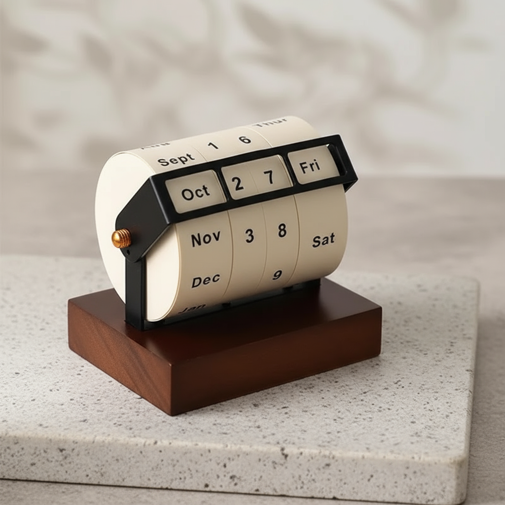 Classic Wood Office Desk Calendar
