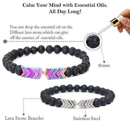 Aromatic Lava Stone Essential Oil Bracelet