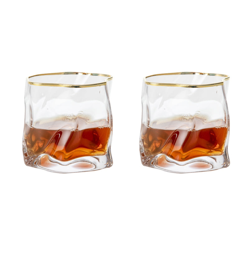Unique Pattern Whiskey Glass Set
