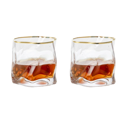 Unique Pattern Whiskey Glass Set