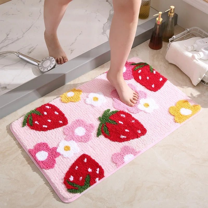 Colorful Floral Bathroom Rug - Yeezlab