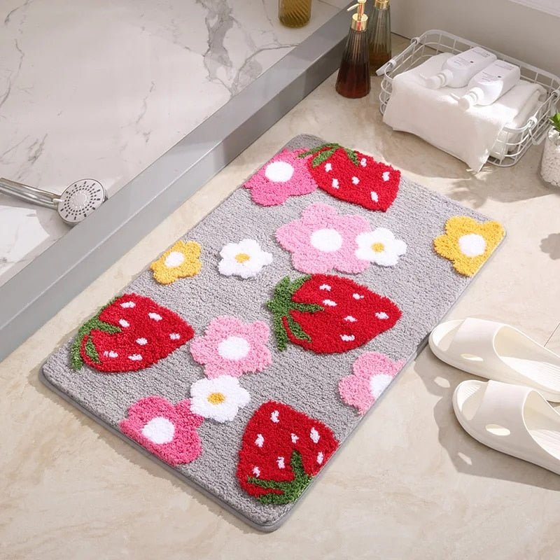 Colorful Floral Bathroom Rug