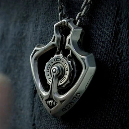 Unique Steampunk Rotating Gear Pendant Necklace