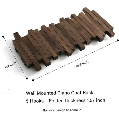 Rustic Wooden Coat Hook Shelf
