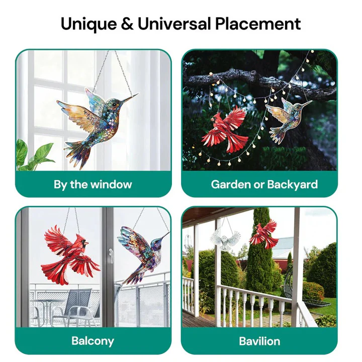 Colorful Bird Window Decoration