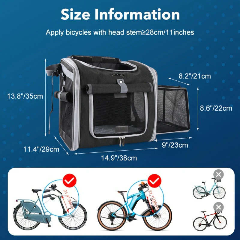 Collapsible Pet Bike Carrier Basket