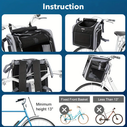 Collapsible Pet Bike Carrier Basket