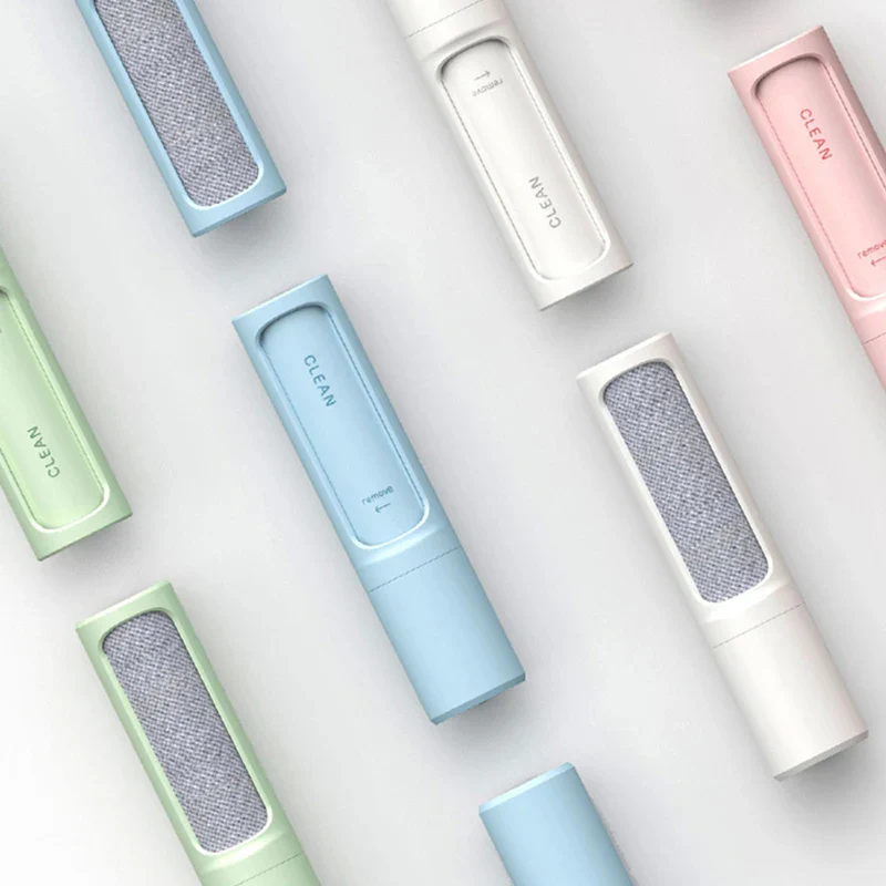 Pet Hair Removal Brush with Built-In Lint Roller Tool