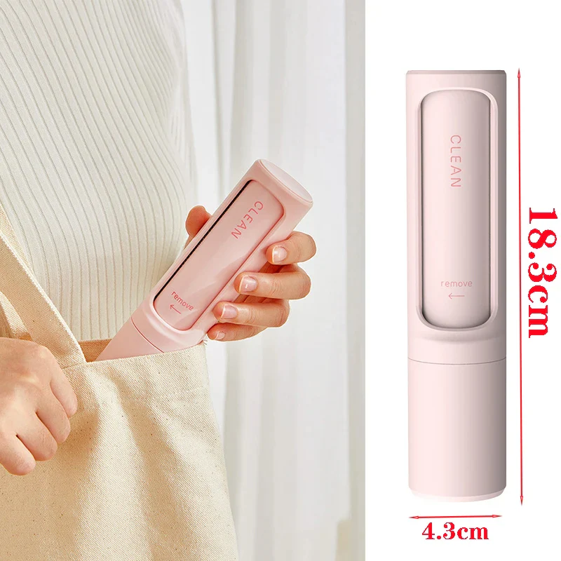 Pet Hair Removal Brush with Built-In Lint Roller Tool