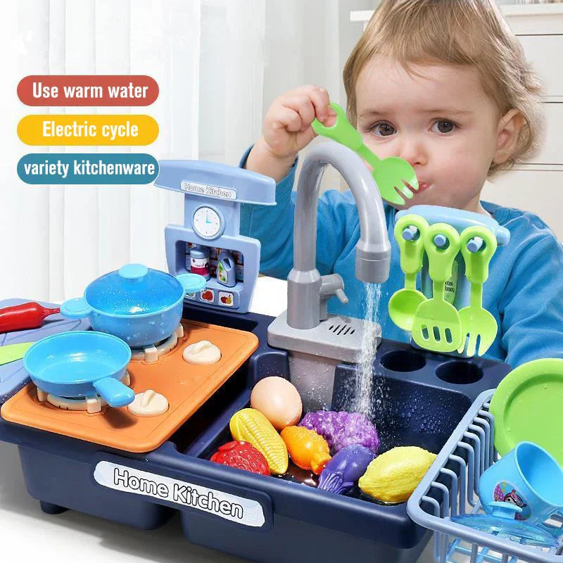 Fun Play Kitchen with Water Play and Cooking Tools