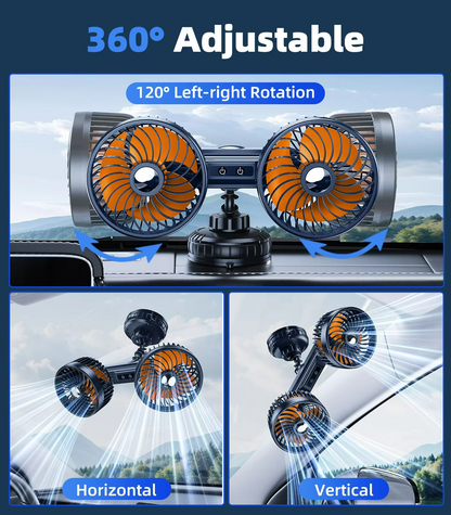 Portable Car Air Cooler Fan with Rechargeable Battery