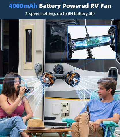 Portable Car Air Cooler Fan with Rechargeable Battery