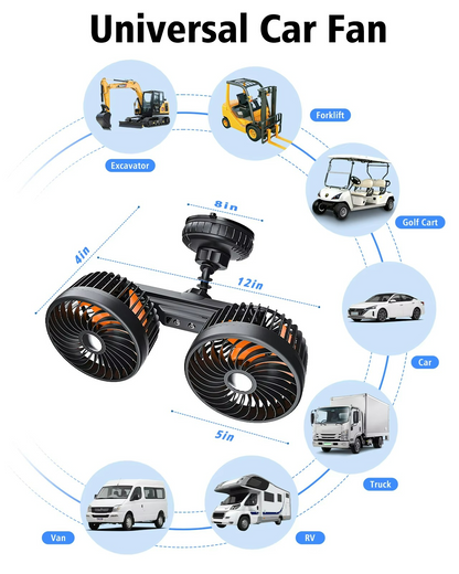 Portable Car Air Cooler Fan with Rechargeable Battery