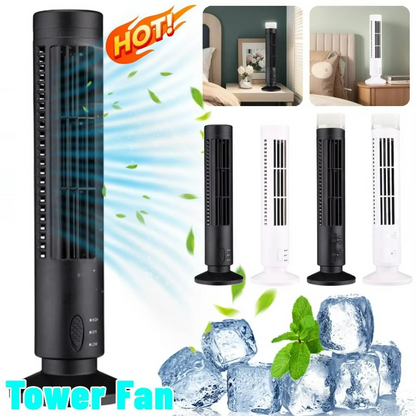 Slim Quiet Bladeless Tower Fan