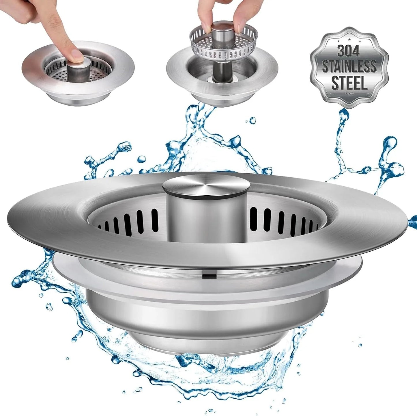 Easy Clean Metal Sink Drain Strainer - Yeezlab