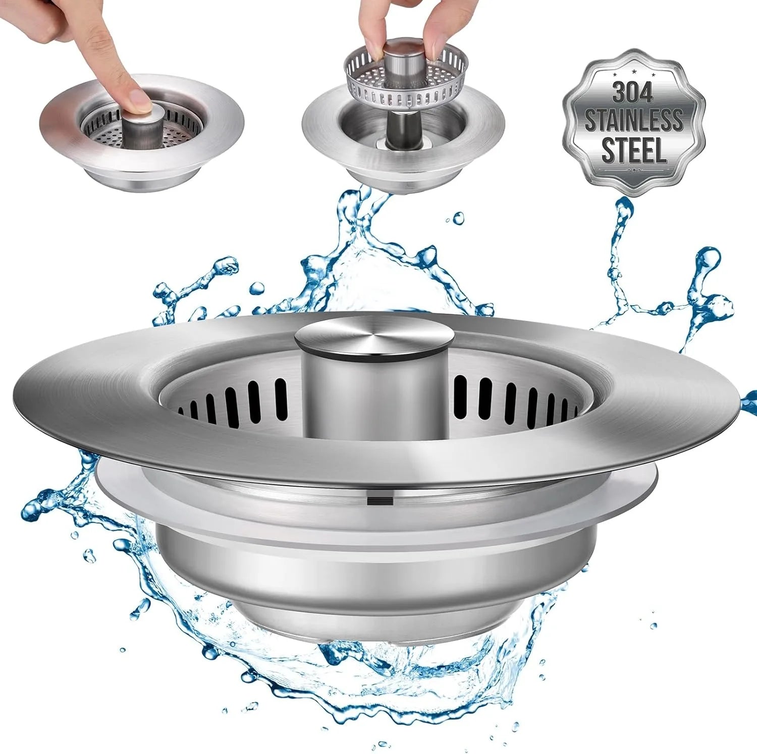 Easy Clean Metal Sink Drain Strainer - Yeezlab